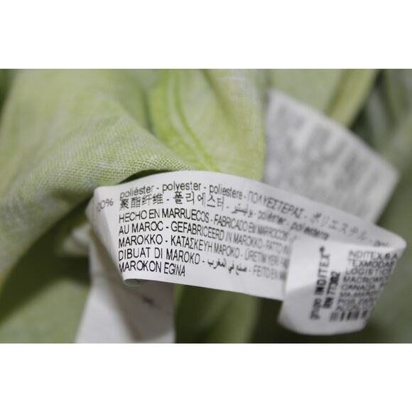 Zara Green Printed Blogger Favorite Backless Maxi Dress size XS - Picture 6 of 7